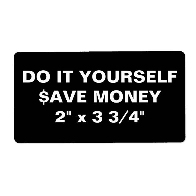 DO IT YOURSELF ~ 8 Address Labels 2" x 3 3/4" (Front)