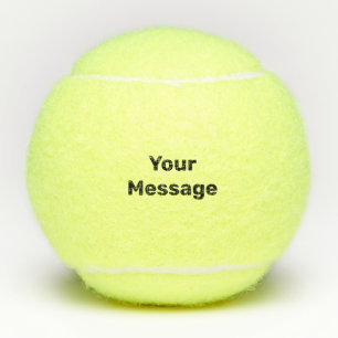 Do It Yourself Black Text Template Tennis Balls
