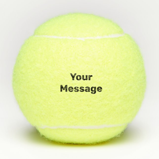 Do It Yourself Black Text Template Tennis Balls (Front)