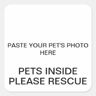 DO IT YOURSELF PET SAFETY SQUARE STICKER