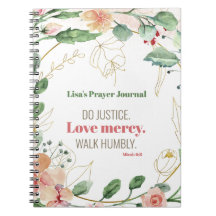 Do Justice Floral Micah 6:8 Personalised Prayer
