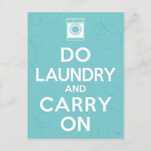 Do Laundry and Carry On Postcard