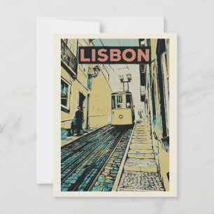 Do Lavra funicular in Lisbon Portugal Postcard