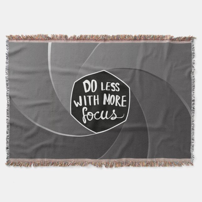 Do less with more focus throw blanket (Front)