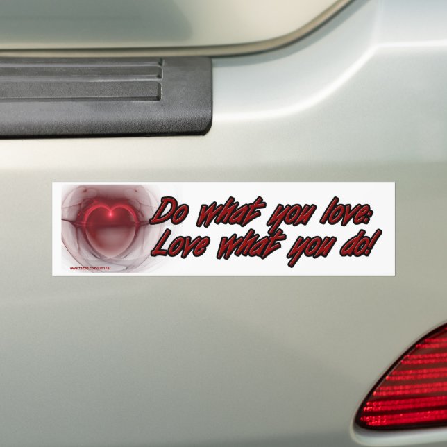 Do & Love Bumper Sticker (On Car)