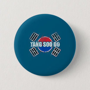 Do Martial Arts Silhouette Tang Soo 6 Cm Round Badge