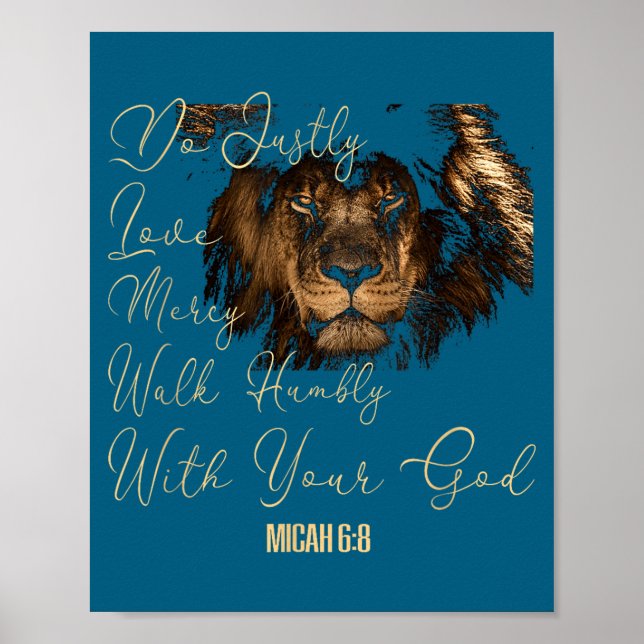 Do Micah 6 8 Bible Verse Poster (Front)