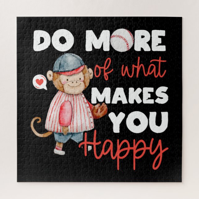 Do More of What Makes You Happy - Baseball Jigsaw Puzzle (Vertical)