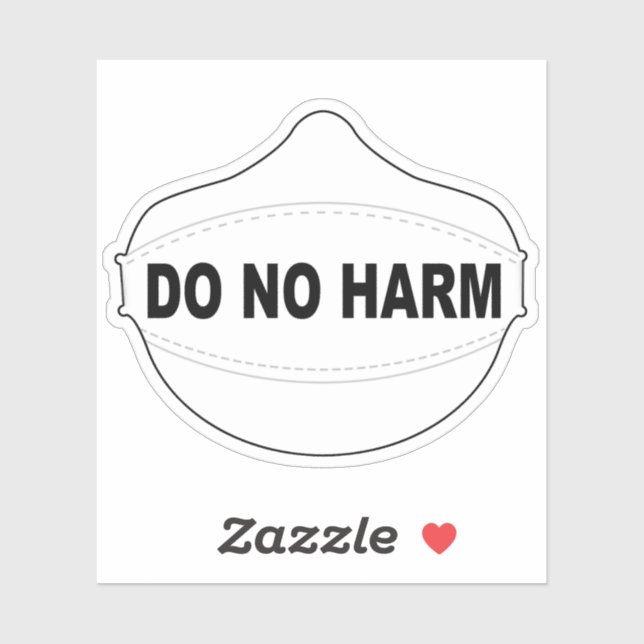 Do No Harm mask vinyl sticker (Sheet)