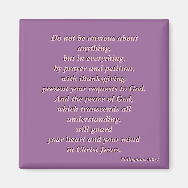 Do Not Be Anxious (peachy) Magnet (Front)