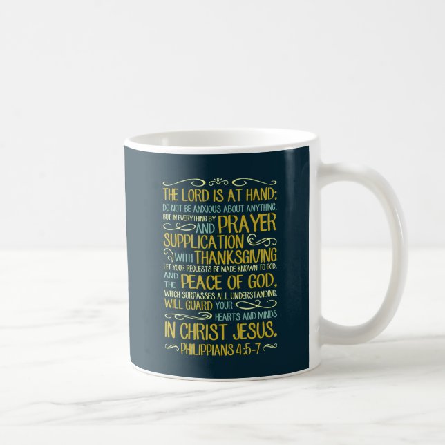 Do Not Be Anxious - Philippians 4:5-7 Coffee Mug (Right)