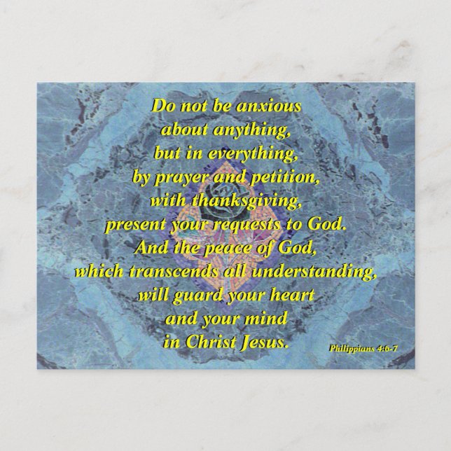 Do Not Be Anxious (rose) - Postcard (Front)