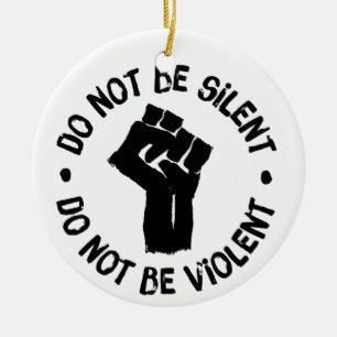 Do not be silent ceramic tree decoration