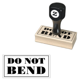 Do Not Bend Artwork Paper Envelope Message Rubber Stamp