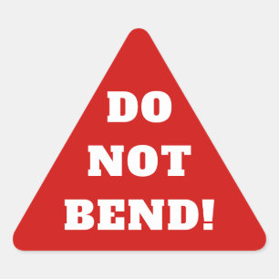 DO NOT BEND Mailing Stickers