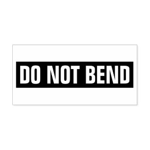 Do not bend rubber stamp