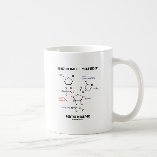 Do Not Blame The Messenger For The Message Coffee Mug (Right)