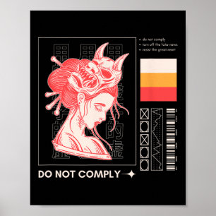 Do Not Comply Resist The Great Reset  Poster
