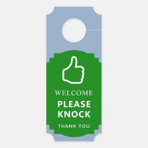 Do Not Disturb and Welcome Reversible Ticket Door Hanger