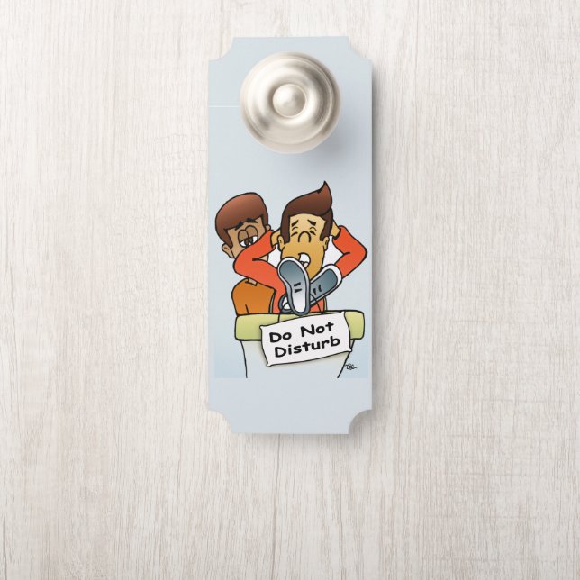 Do Not Disturb Bathroom Door Hanger (On Knob)