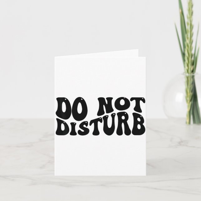 Do Not Disturb  Card (Front)