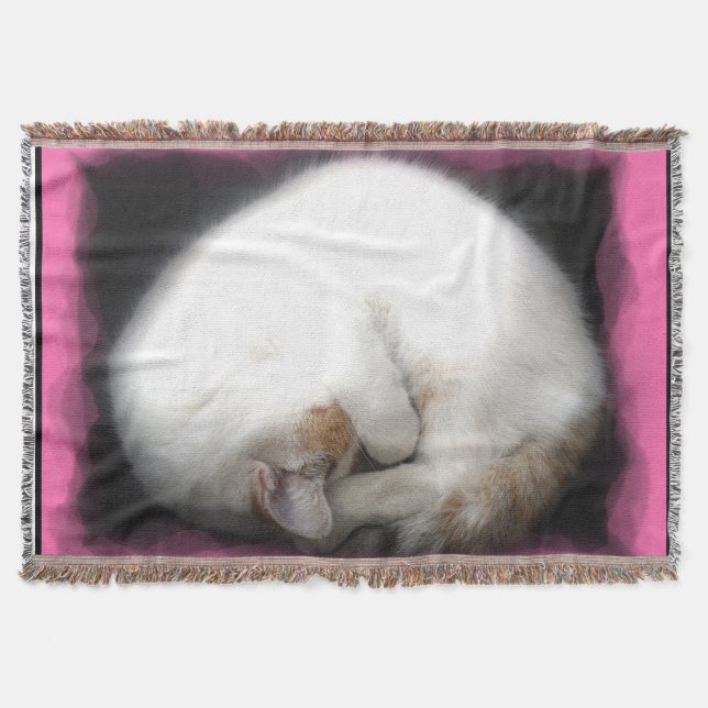 Do not Disturb Cat Throw Blanket (Front)