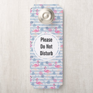 Do Not Disturb Cite Flamingo & Pineapple Pattern Door Hanger