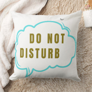 Do Not Disturb Cozy Sleep Throw Pillow – Moon Clou