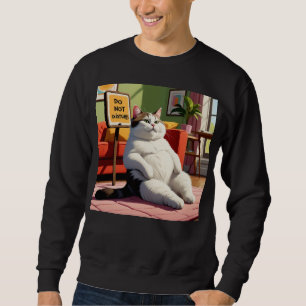 Do not Disturb Fat Cat Funny Sweatshirt