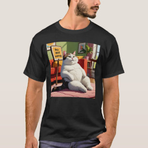 Do not Disturb Fat Cat Funny  T-Shirt