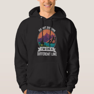 Do Not Disturb I`m On A Different Line Fishing 1 Hoodie