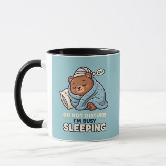 Do Not Disturb I'm Busy Sleeping Cute Sleeping Mug
