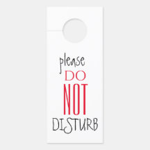 Do Not Disturb / Knock First Door Hanger