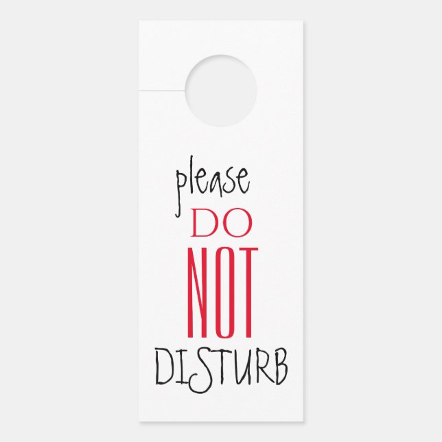 Do Not Disturb / Knock First Door Hanger (Front)
