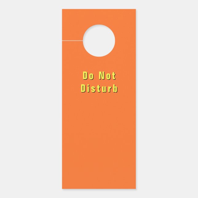 Do Not Disturb Orange   Door Hanger (Front)