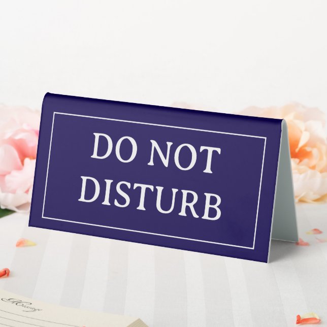 DO NOT DISTURB | Plastic 6" X 3" Table Tent Sign (In SItu (Wedding))