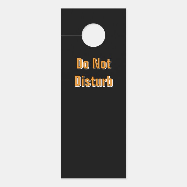 Do Not Disturb /Please Knock/ Black    Door Hanger (Front)