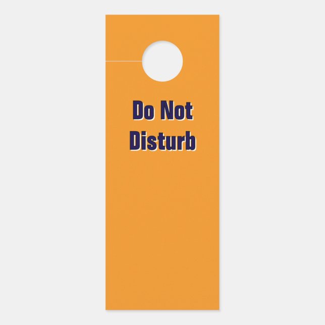 Do Not Disturb /Please Knock/ Orange     Door Hanger (Front)
