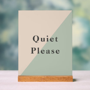 Do Not Disturb Quiet Please Productivity Acrylic Sign