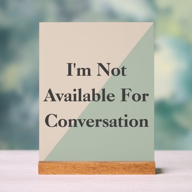 Do Not Disturb Quiet Please Productivity Acrylic Sign (Neutral)