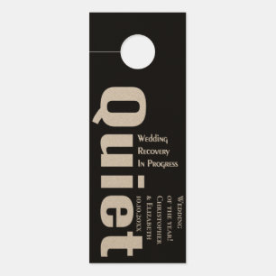 Do Not Disturb Quiet Wedding Modern Golden Door Ha Door Hanger