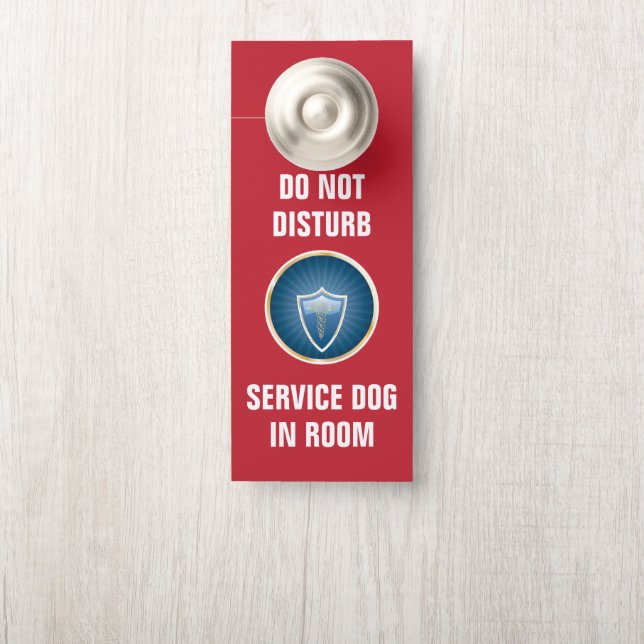 Do Not Disturb Service Dog Hotel Door Hanger (On Knob)