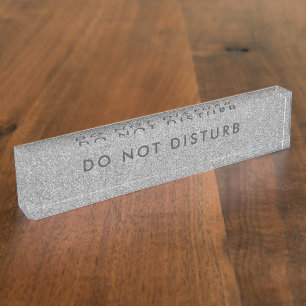 Do Not Disturb Sign Rose Gold Business Nameplate