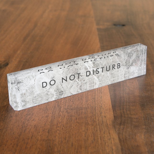 Do Not Disturb Sign Stone Marble Business Nameplate (Side)