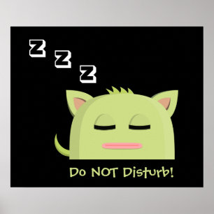 Do not disturb! Sleeping Kitty Poster