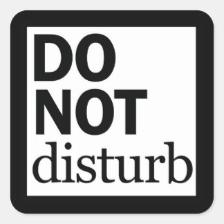 Do Not Disturb Square Sticker