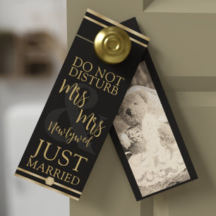 Do Not Disturb The Mrs Newlyweds Photo Door Hanger
