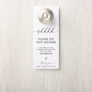 Do Not Disturb Wedding Hotel Door Boho Modern Door Hanger
