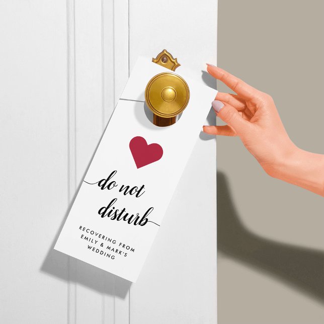 Do Not Disturb Wedding Hotel Door Hanger (Creator Uploaded)