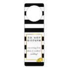 Do Not Disturb Wedding Sign Black Stripe & Gold